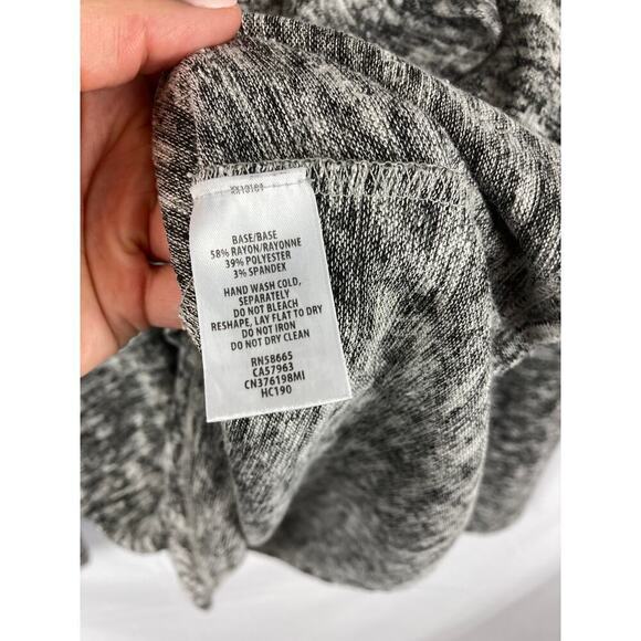 caslon heather grey ruffle front sweater - Picture 4 of 5